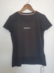 074女士女装德玛纳黑色半袖棉质T恤专柜正品品牌155码