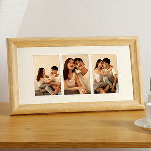 照片打印加相框摆台情侣婚纱照来图定制三连纪念册组合洗相片挂墙