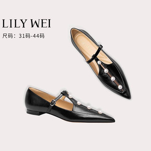 Lily Wei【小丸子】2024年新款小众平底鞋低跟玛丽单鞋法式气质女