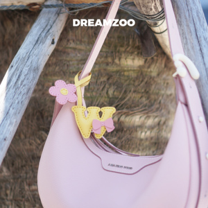 Dream zoo定制字母数字汽车钥匙圈牛皮名字钥匙扣挂件生日礼物