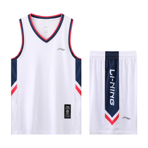 新款李宁篮球服套装男学生球衣速干运动背心训练比赛队服定制印号