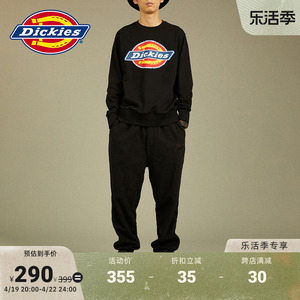 Dickies 春夏 三原色大logo圆领毛圈美式卫衣 男女情侣同款