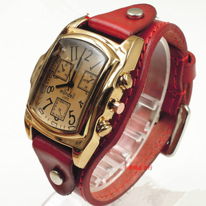 欧洲站手表女士表真皮手表防过敏手表纯皮带长方形手表学生表复古
