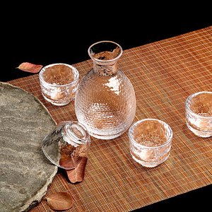 创意个性日式和风锤目纹玻璃清酒酒具套装红酒白酒分酒器酒壶酒杯