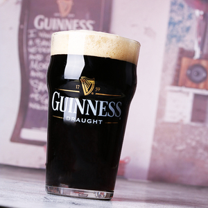 GUINNESS精酿啤酒杯爱尔兰健力士专用黑啤杯PintGlass品脱杯500ml