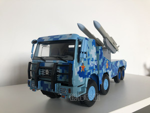 中国重汽原厂1:24导弹阅兵车模型 海红旗16军车模型 合金卡车模型