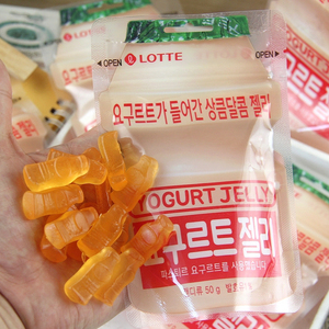 韩国进口 乐天乳酸菌软糖 酸乳味软糖酸奶QQ橡皮糖网红零食50g