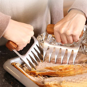 烧烤撕肉器烧烤叉子 食品叉熊爪分肉器 家用带手柄厨房小工具