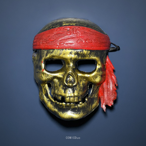 加勒比海盗幽灵船骷髅面具影视同款万圣节恐怖道具cos化妆舞会PVC