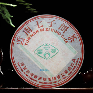 2006年云芽普洱茶生茶饼中期老茶普文茶厂云南勐海七子饼茶400克