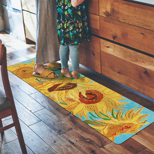向日葵厨房长条地垫吸水防滑防油硅藻泥软垫家用地毯门垫脚垫定制