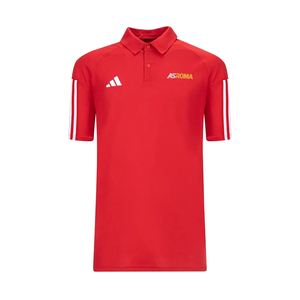 2324赛季罗马队官方正品阿迪 红色短袖男士 POLO衫