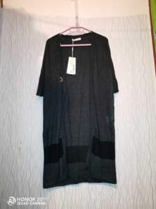亨奴2020黑色亮线优雅气质毛织外套针织衫开衫3