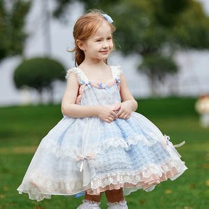 高品质女童公主蓬蓬裙洛丽塔洋装生日礼物吊带小裙子洋气连衣裙夏