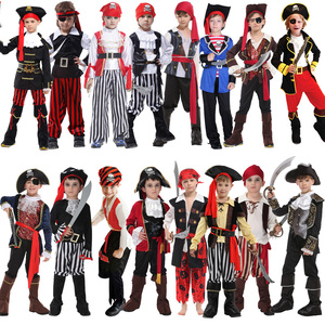 万圣节儿童服装男童海盗船长水手服装小男服装cosplay杰克船长