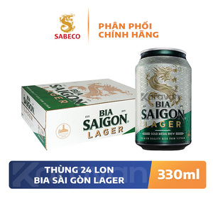 越南特产Bia Sài Gòn Lager 330ml西贡牌啤酒罐装绿瓶饮料包邮