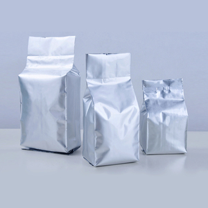 袋翔包装银色纯铝风琴袋食品大米茶叶真空平口袋咖啡豆粉末密封袋