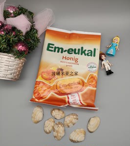 有现货 德国Em-eukal索丹博士 蜂蜜口味润喉糖 75g