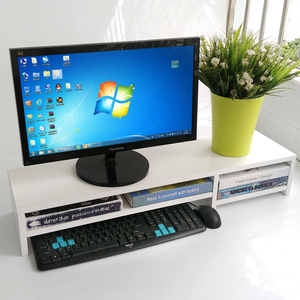 大屏幕双显示器增高电脑桌架双层加长办公桌上置物整理键盘收纳架