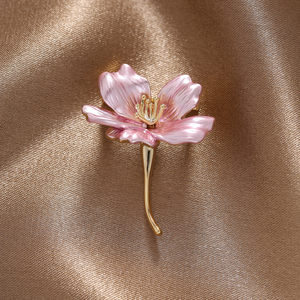 文艺日韩樱花花朵胸针女个性复古气质西装外套胸花粉色浪漫领针扣