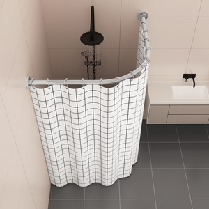 小卫生间隔断浴室圆形浴帘卫生间防水帘洗澡间防水隔板围挡淋雨间