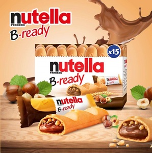 意大利进口nutella零食费列罗能多益纽缇乐榛子巧克力手指饼干棒
