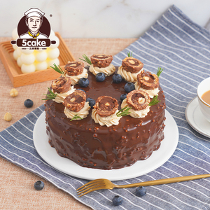 费列罗巧克力榛子低卡脂动物奶油黑森林生日蛋糕北京上海同城配送