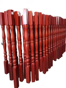 红榉木实木楼梯护栏扶手立柱、阳台室内围栏柱子、简约现代款式