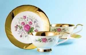 HAENGNAM韩国杏南瓷器 骨瓷杏南瓷器玉玫瑰2咖啡杯