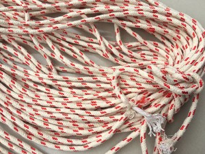 红白棉绳蓝白棉绳老式棉绳老人裤袋抽绳收口绳粗全棉实芯棉绳40米