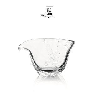 玻心璃语非白公道杯 玻璃公杯手工匠人设计分茶器琉璃均杯