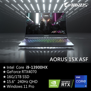 5Cgo技嘉AORUS 15X ASF 13代i9/RTX4070/15.6寸游戏笔记本电脑