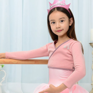 韩国进口正品儿童幼儿舞蹈演出练功服装女孩跳舞粉色加绒保暖外套