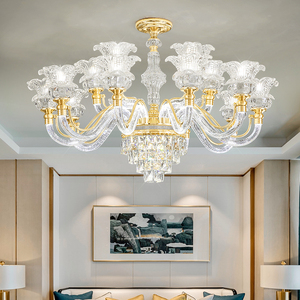 客厅水晶吊灯欧式轻奢LED卧室现代简约2023年新款餐厅书房灯饰具
