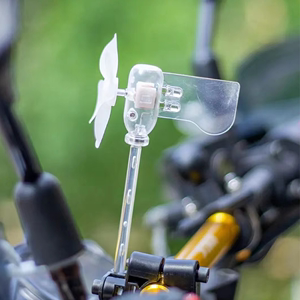 摩托车日行灯风能电动车装饰品风力发电LED迷你小风车观景警示灯