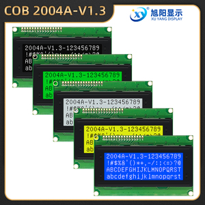 2004A蓝屏5V显示器LCD液晶屏模组20x4字符点阵图形单色可定制字库