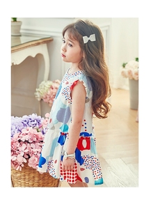 卡尼罗品牌 专柜童装夏季新款中大童儿童高品质韩版纯棉连衣裙