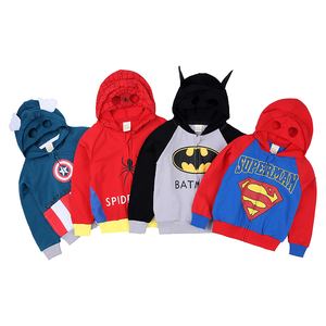 童装儿童面罩连帽外套春装蝙蝠侠美队婴幼童男童cosplay上衣长袖