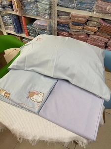 品牌家纺在售新品团子四件套可爱小猫咪刺绣大尺寸全棉床上用品