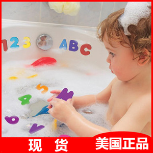 美国Munchkin麦肯齐戏水洗澡字母数字贴36片 儿童益智宝宝玩具