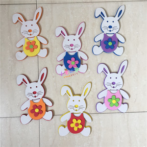 幼儿园小白兔子墙贴装饰品教室布置立体泡沫画黑板报主题墙贴可爱