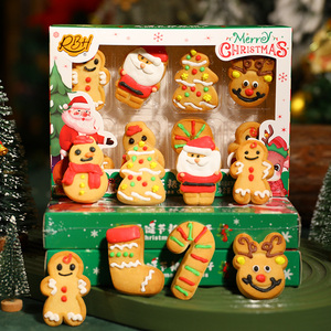 圣诞节饼干糖霜裱花饼干限定姜饼人曲奇饼干成品蛋糕圣诞装饰零食