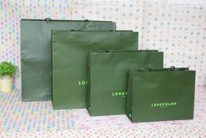长冠LONGCHAMP 纸袋配件龙骧包装袋子防尘油纸原单现货墨绿色袋子