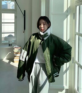 娜娜家韩国正品女装代购 2022秋冬新款 帅酷机车羊羔毛夹克短外套