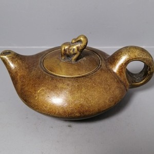 古玩杂项复古铜器收藏铜壶酒壶手把壶装饰品摆件包浆敦厚品相如图