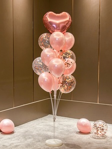 桌飘气球装饰场景布置儿童周岁生日男孩女宝百天满月汽球立柱地飘