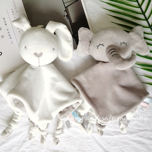 外贸毛巾安抚巾6个月婴儿可入口啃咬安抚娃娃宝宝睡觉大象小兔子