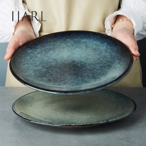 ijarl亿嘉日式陶瓷盘子菜盘家用ins风高级感特别好看的大牛排餐盘
