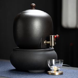 火山石煮茶壶电陶炉煮茶器煮茶炉带龙头商用大号陶瓷储水罐大容量
