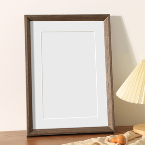 简约实木质空白相框卡纸内衬画框装裱挂墙4k开8K油画素描展示框架